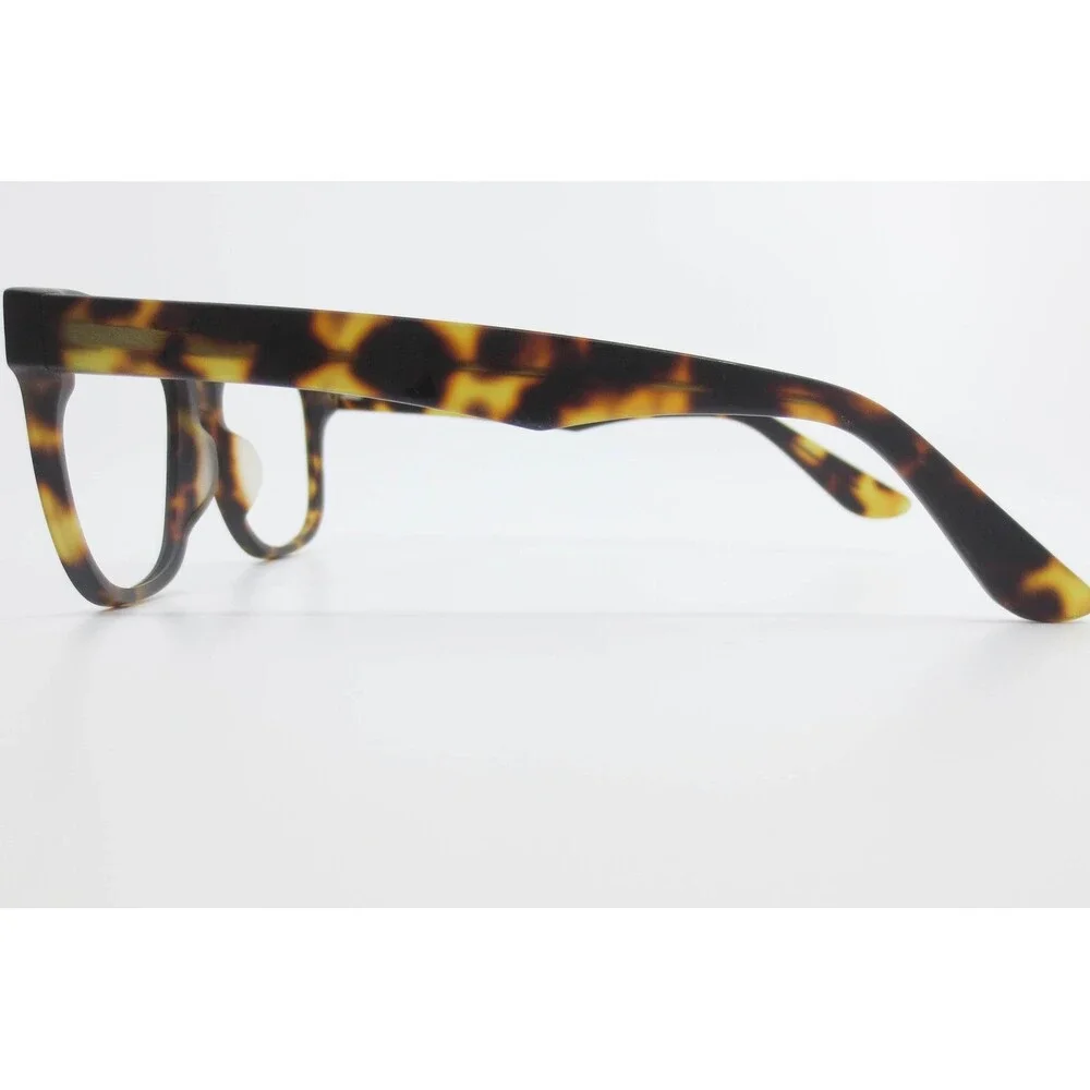 Dupont Sney D-62168 Tortoise Square Eyeglasses Frames 54-16-145 Dark Amber Brown